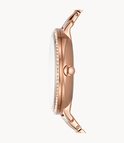 Jacqueline Sun Moon Multifunction Rose Gold-Tone Stainless Steel Watch - Image 3