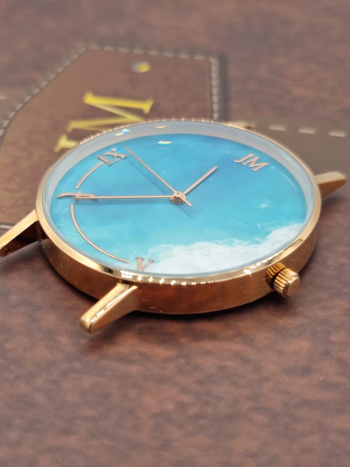 JEAN MORTIMER ( JM ) women's Swiss made Quartz Leather Strap Blue dial 38mm watch 219080118/2 - Image 3