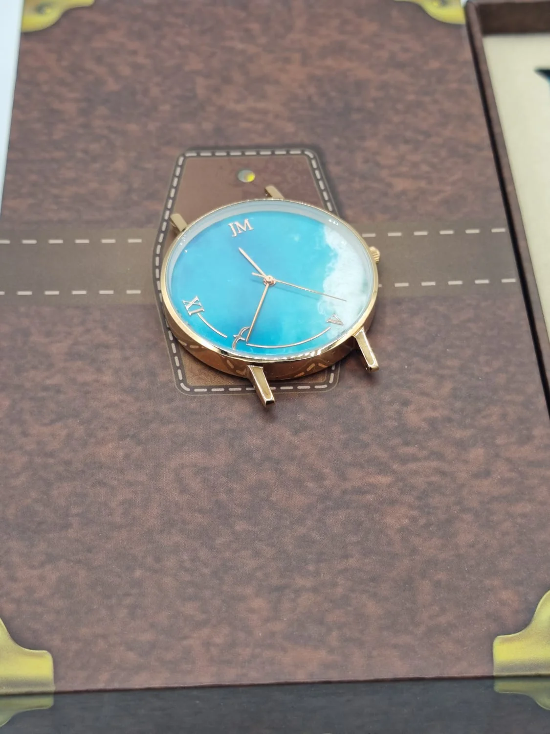 JEAN MORTIMER ( JM ) women's Swiss made Quartz Leather Strap Blue dial 38mm watch 219080118/2 - Image 6