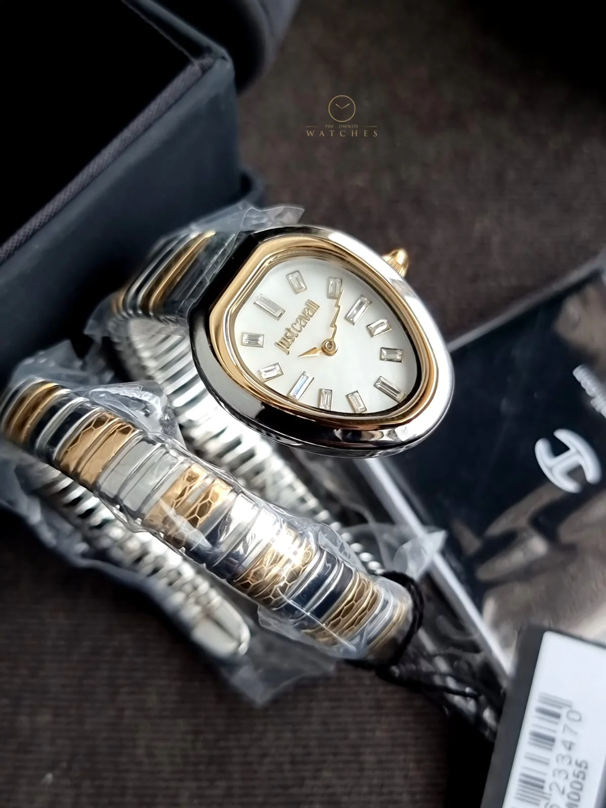 Just Cavalli Aversa Mother of Pearl Dial Two-Tone Steel Strap Women's Watch – JC1L222M0055 - Image 3