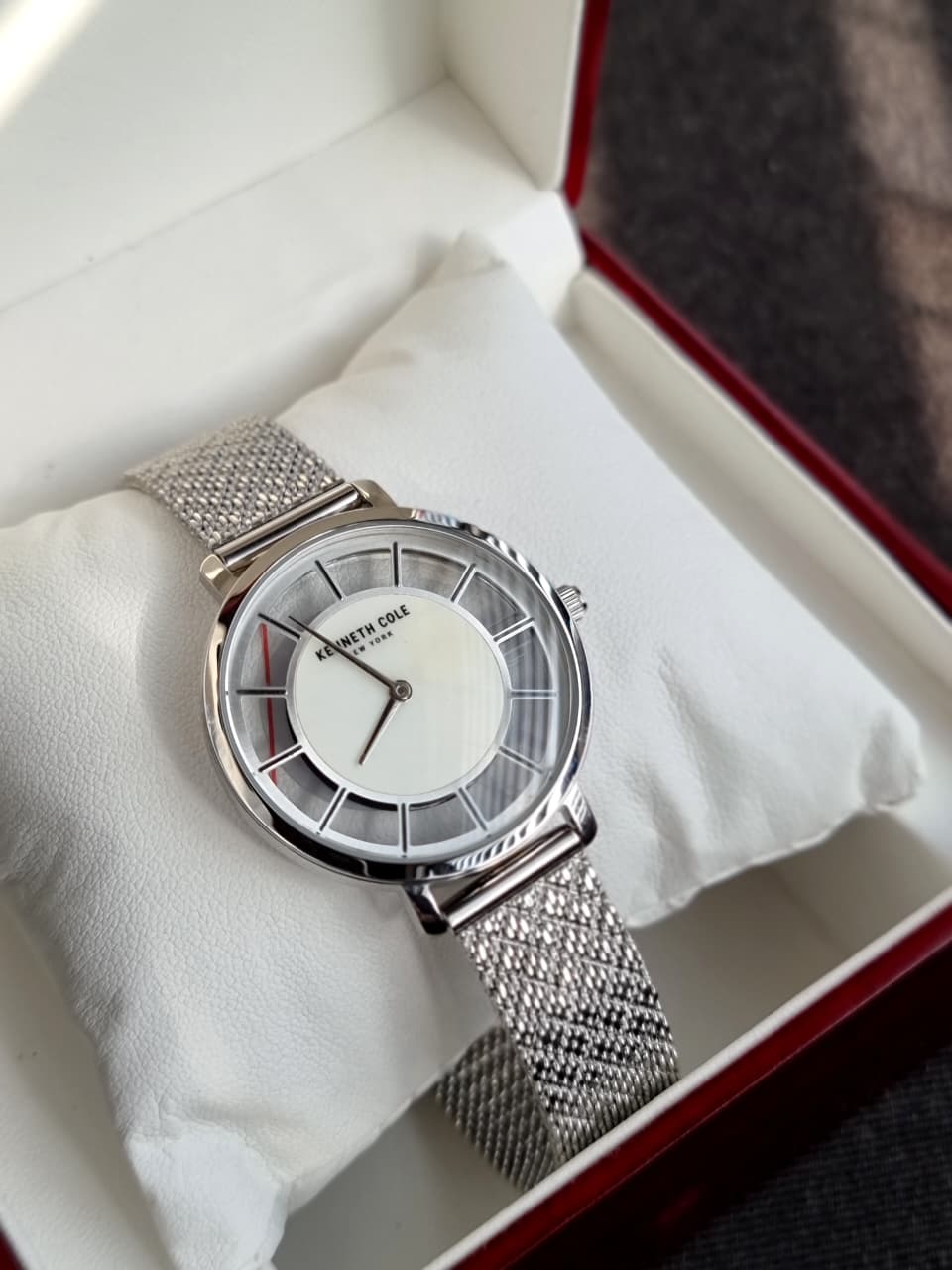 Kenneth Cole Ladies Watch Silver Casing Mesh Chain Quartz Watch - Image 2