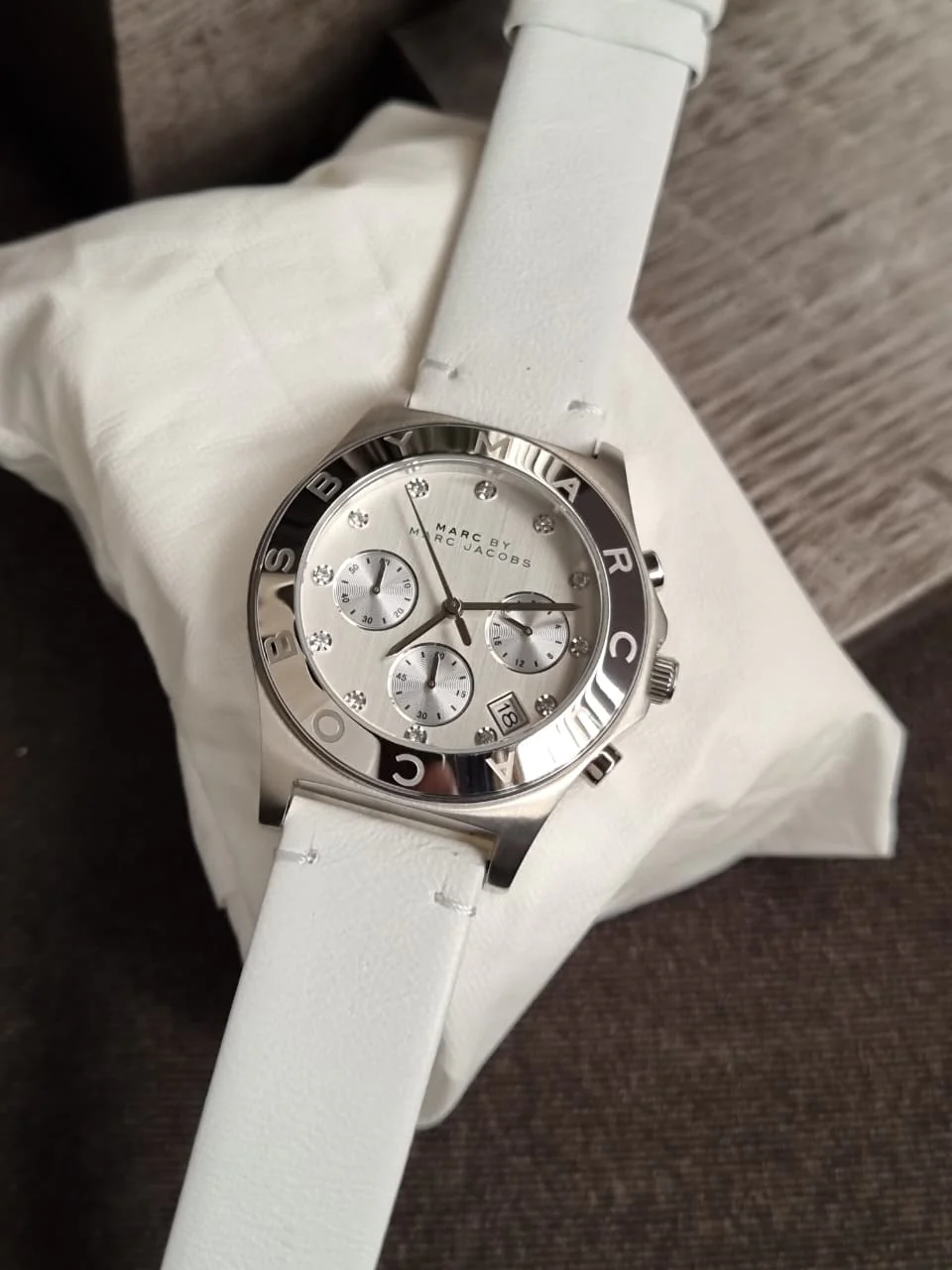Marc by Marc Jacobs Women’s Quartz Leather Strap Silver Dial 38mm Watch MBM1187