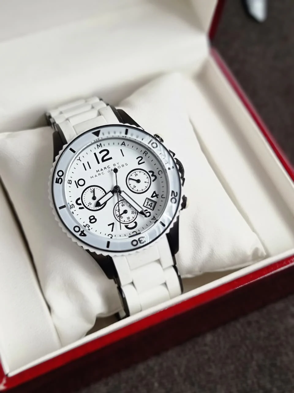 Marc by Marc Jacobs Women’s Quartz Silicone Stainless Steel Chain White Dial 40mm Watch MBM2574 - Image 2
