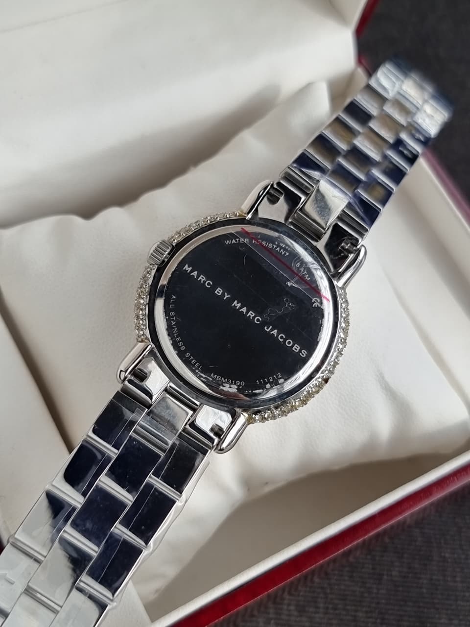 Marc Jacobs Ladies Marci Crystal Silver Watch mbm3190 - Image 4