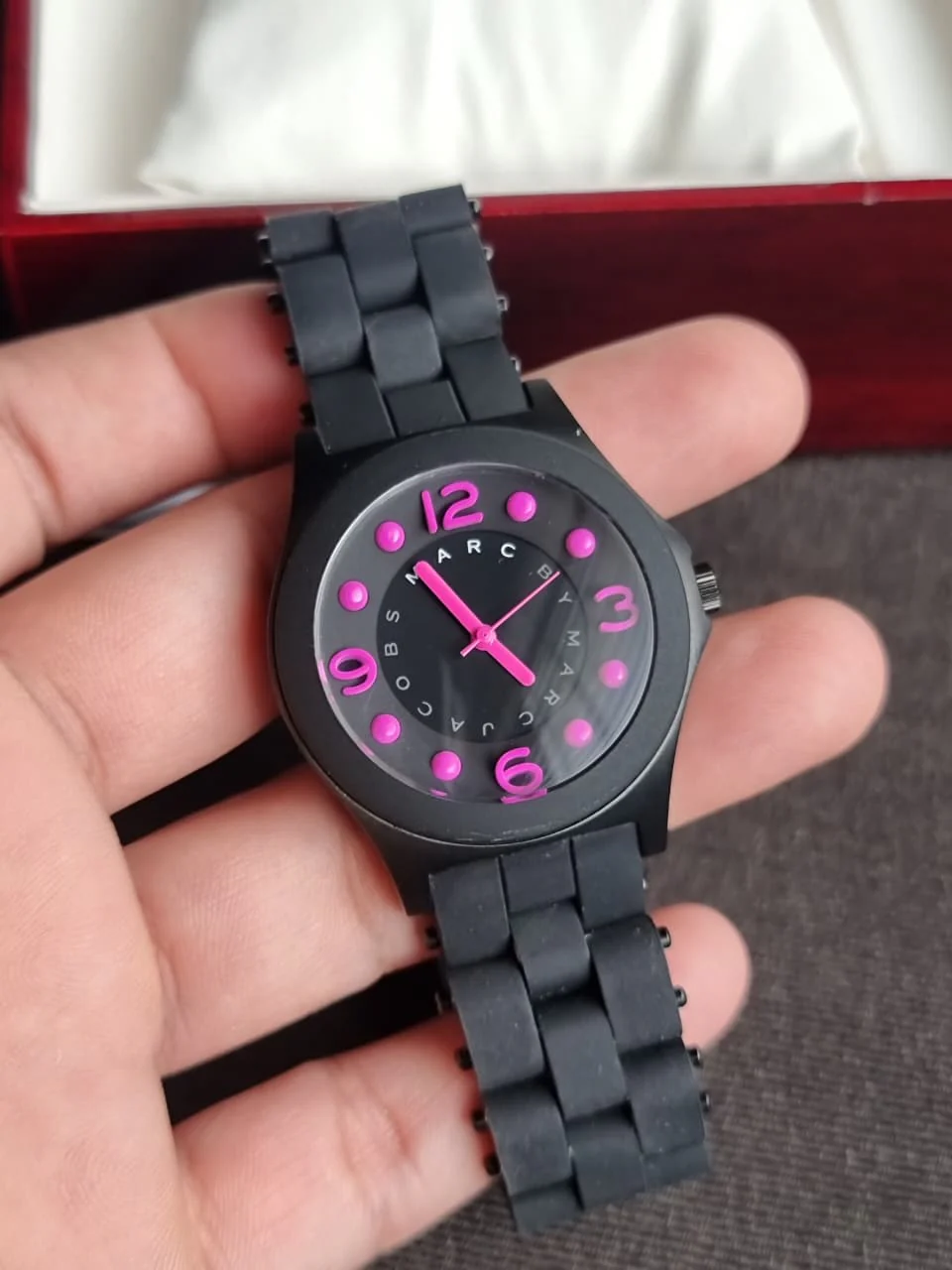 Marc Jacobs Pelly Black Dial Black Silicone Strap Watch For Women - MBM2529 - Image 3