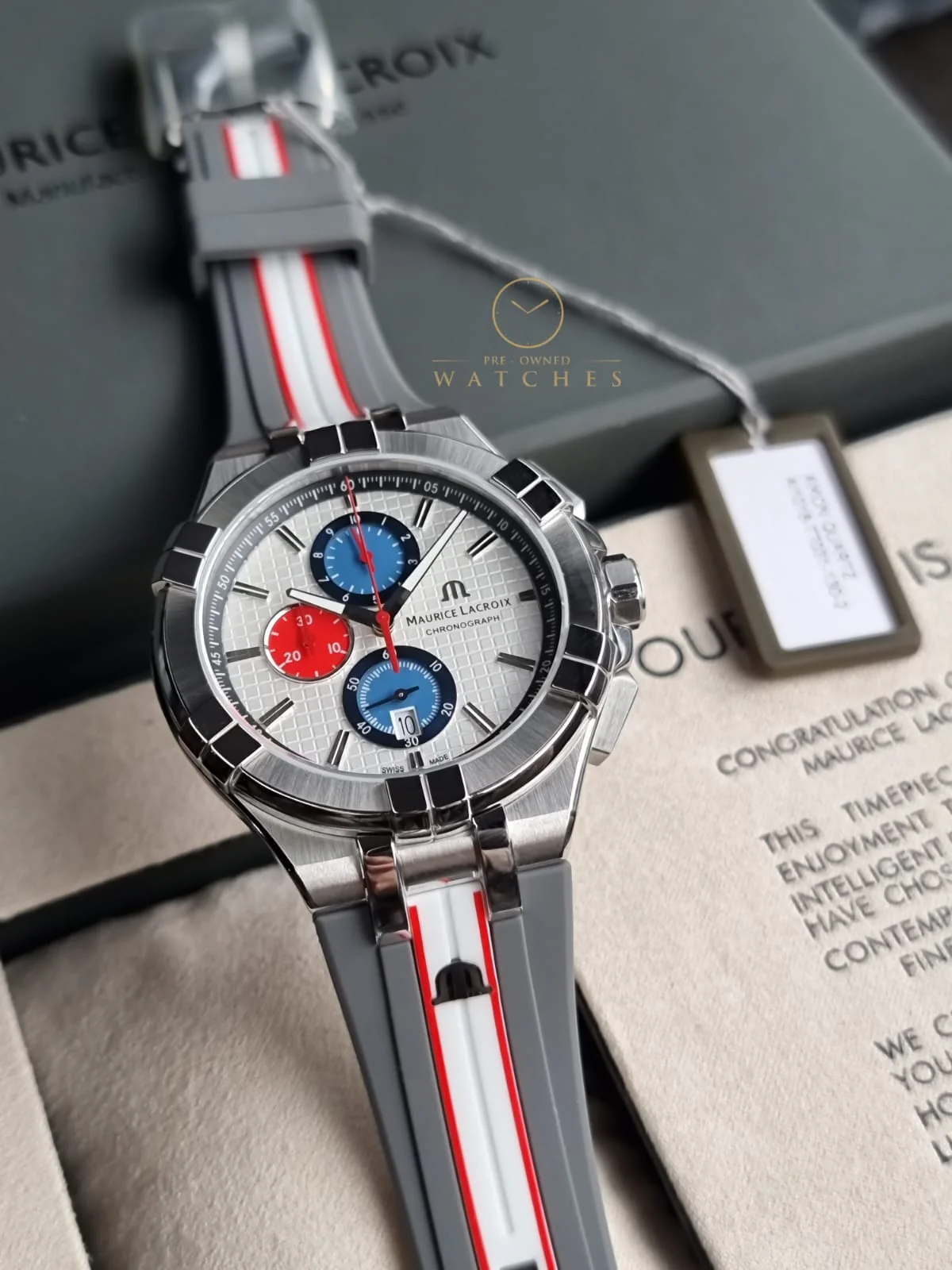 Maurice Lacroix Aikon AI1018-TT031-130-2 Aikon Chronograph Mahindra Racing Watch AI1018.TT031.130.2 - Image 5