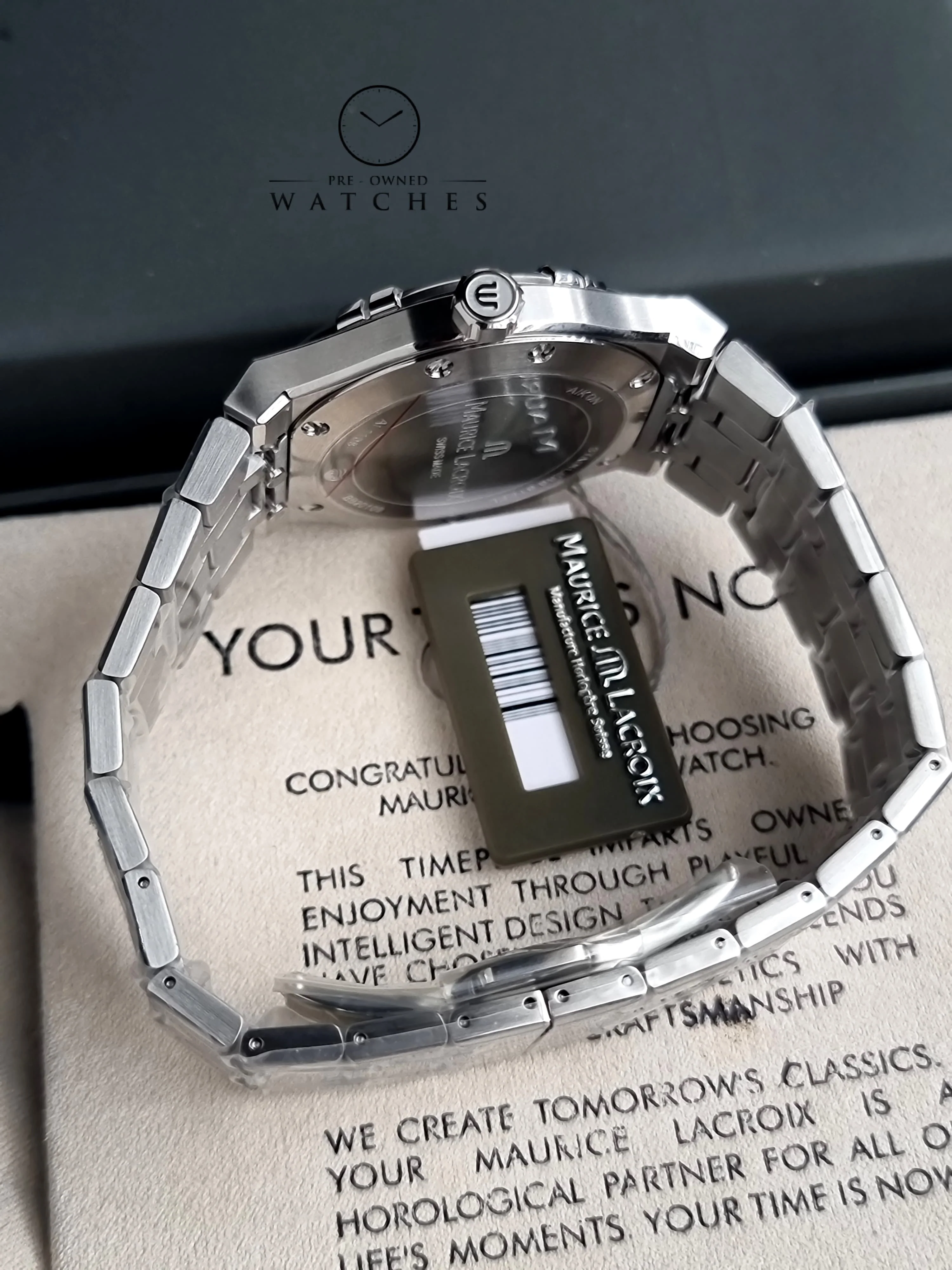 Maurice Lacroix Aikon Silver Stainless Steel Black Dial Quartz Watch for Gents - AI1108-SS002-330-1 - Image 7