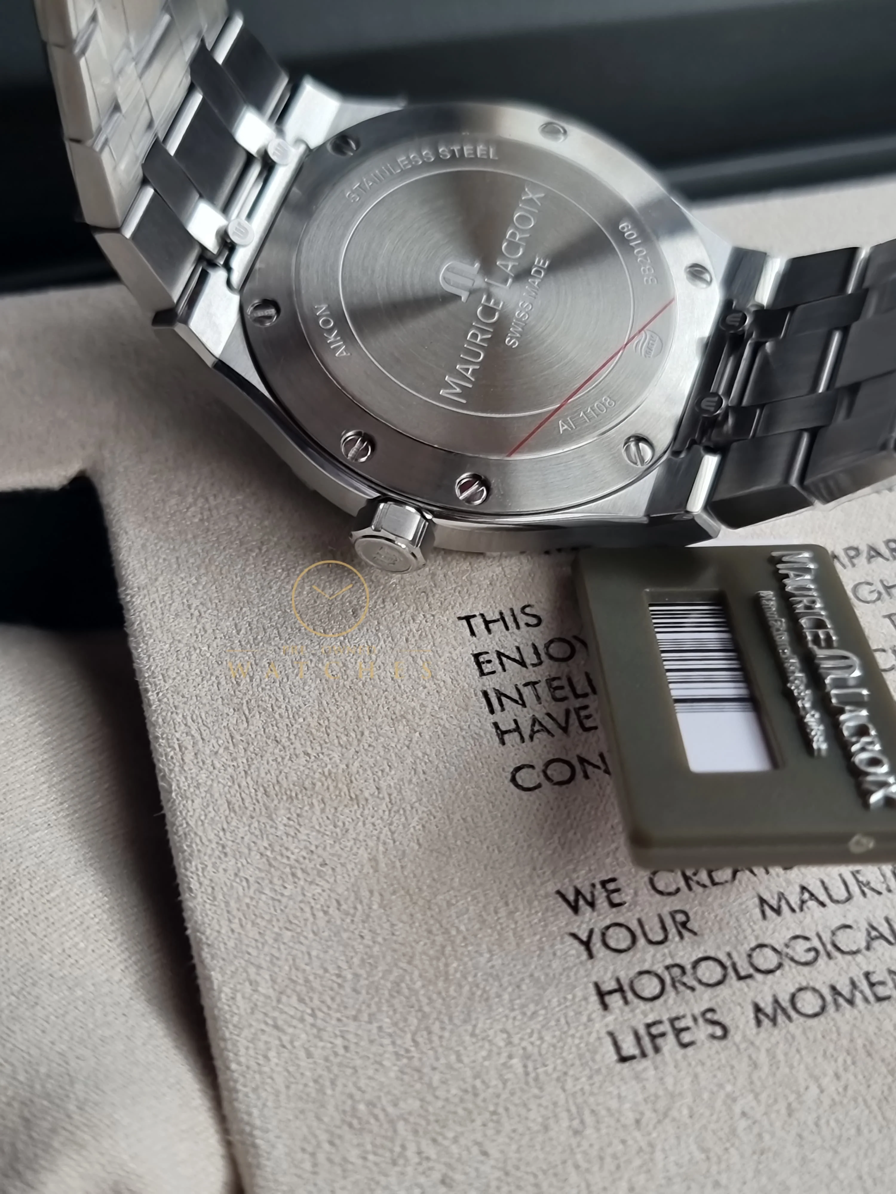 Maurice Lacroix Aikon Silver Stainless Steel Black Dial Quartz Watch for Gents - AI1108-SS002-330-1 - Image 8