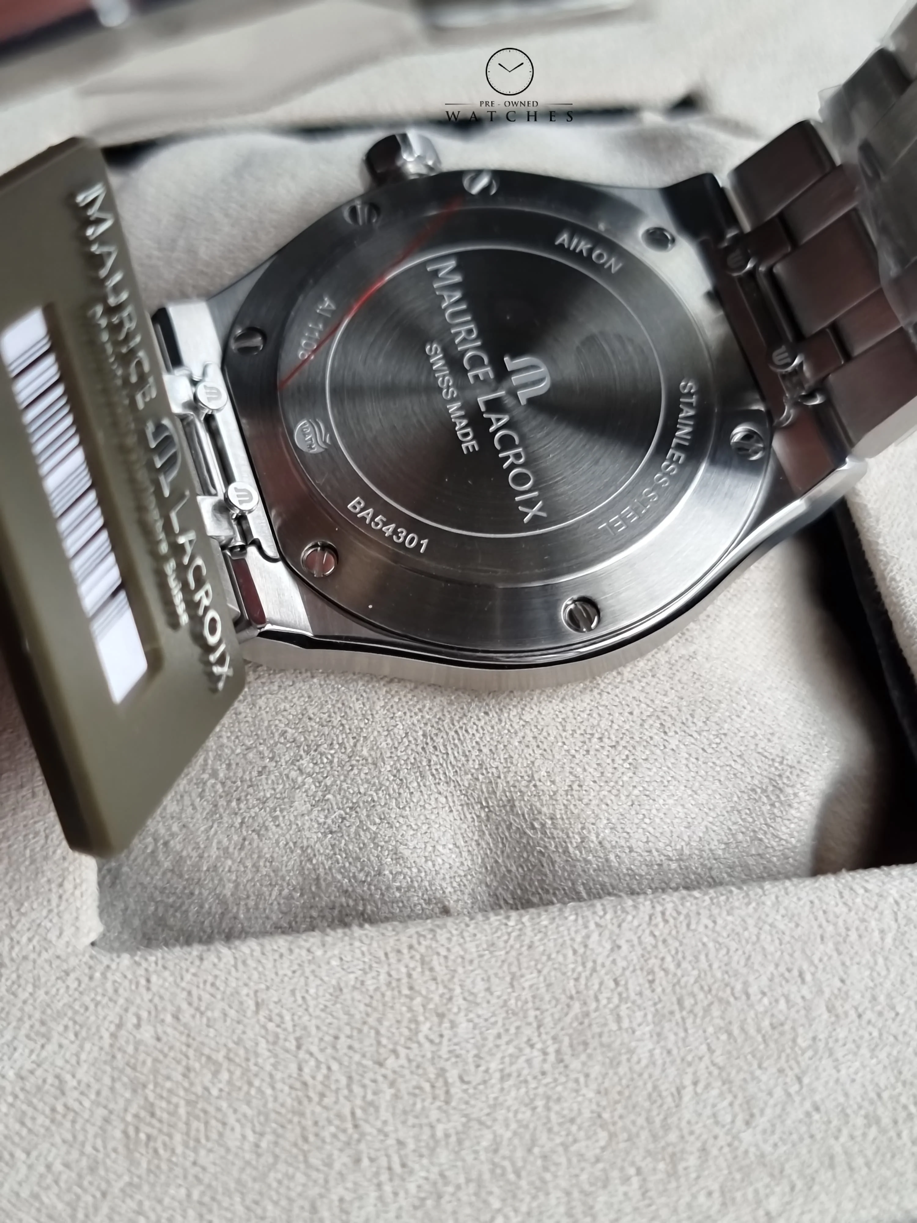Maurice Lacroix Aikon Silver Stainless Steel Green Dial Quartz Watch for Gents - AI1108-SS002-630-1 - Image 6