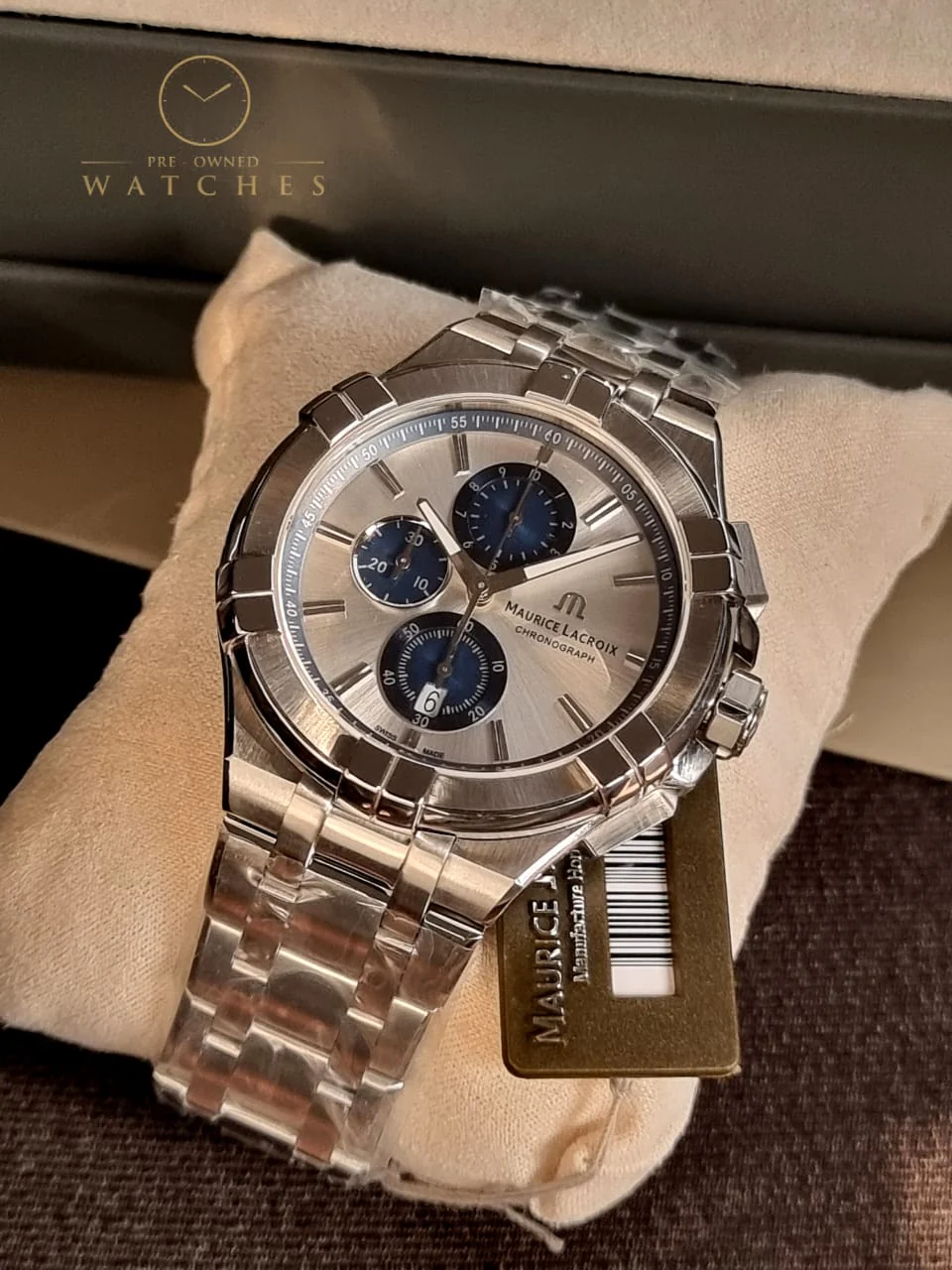 Maurice Lacroix Men’s Quartz Swiss Made Silver Stainless Steel Silver Dial 44mm Watch AI1018-SS002-131-1 - Image 8