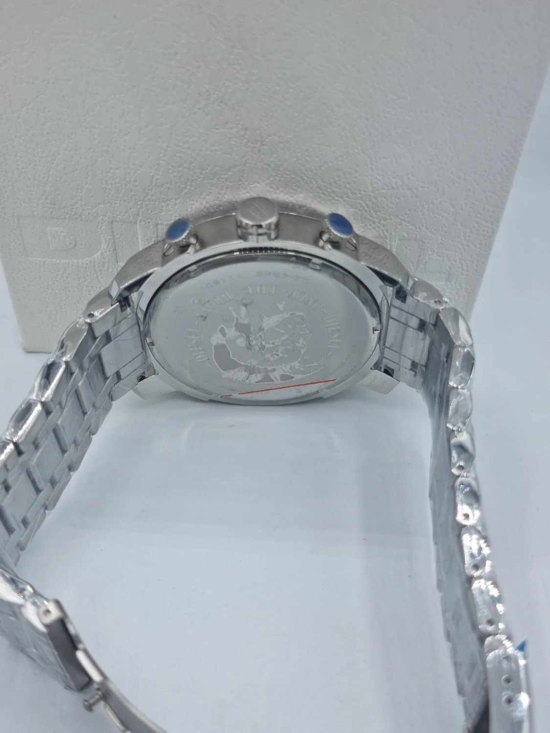 Men's Diesel Stronghold Chronograph Leather Strap Watch DZ4346 (Strap Change Orignal Chain) - Image 4