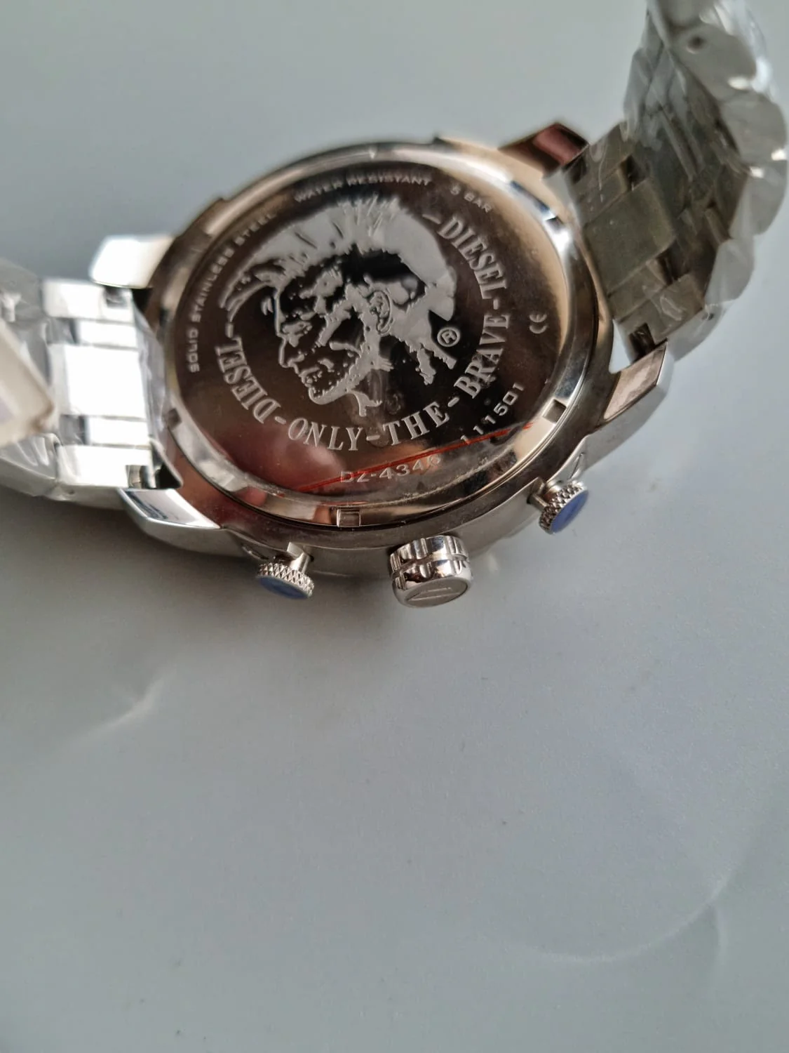 Men's Diesel Stronghold Chronograph Leather Strap Watch DZ4346 (Strap Change Orignal Chain) - Image 8