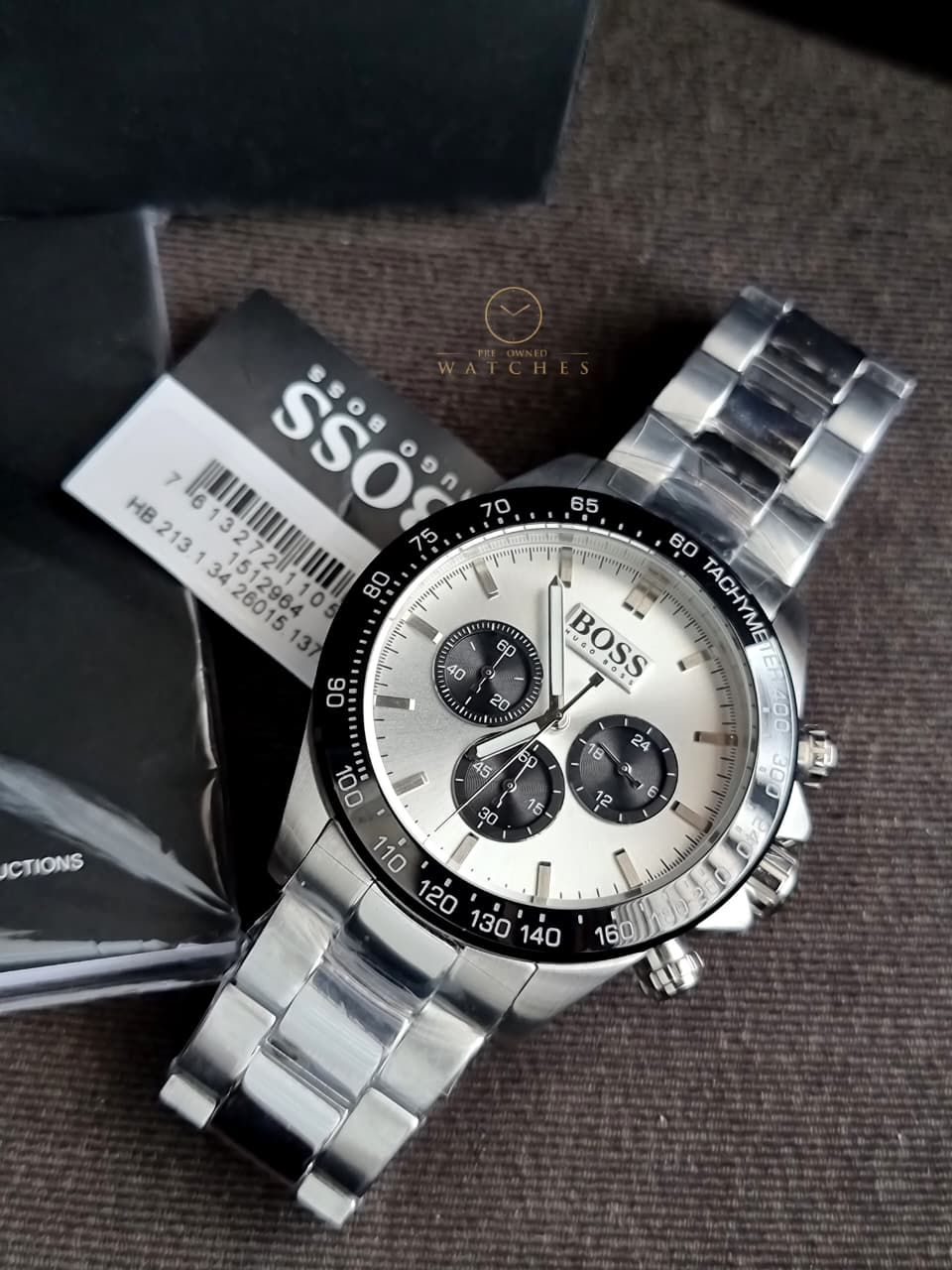 Men's Hugo Boss Chronograph Stainless Steel Watch 1512964 - Image 4