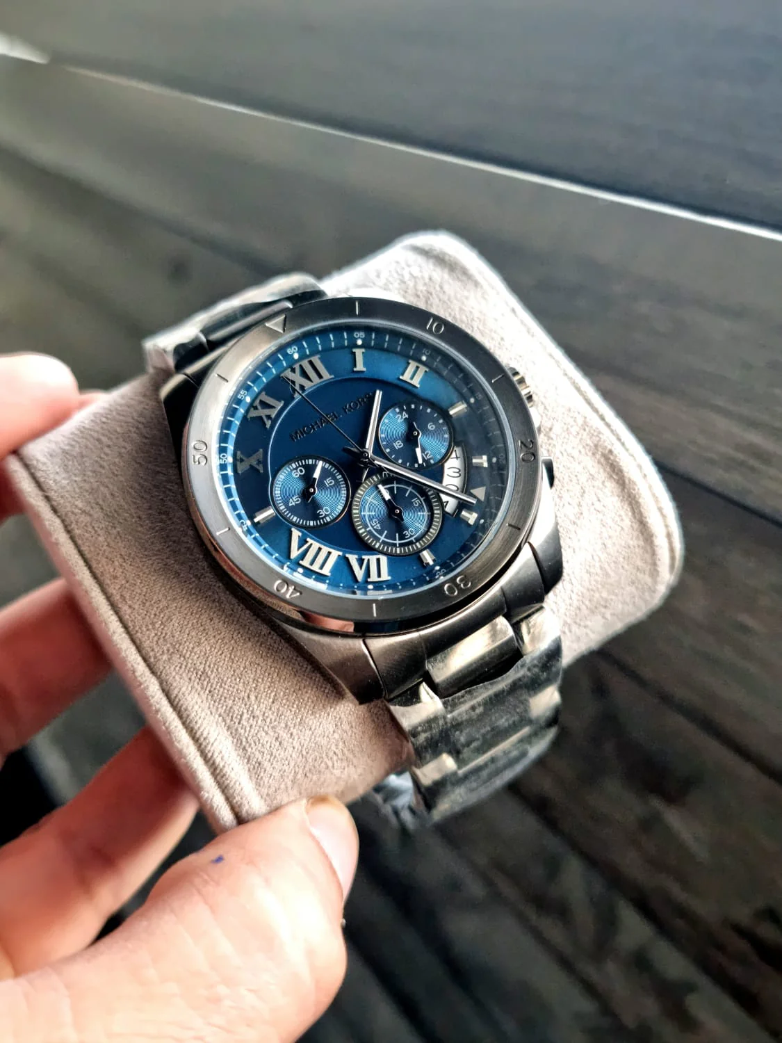 Men's Michael Kors Gunmetal Chronograph Brecken Watch MK8582 - Image 5