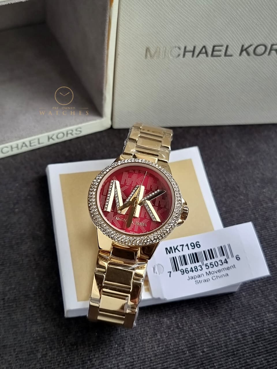 MICHAEL KORS Camille Quartz Crystal Red Dial Ladies Watch Item No. MK7196 - Image 6