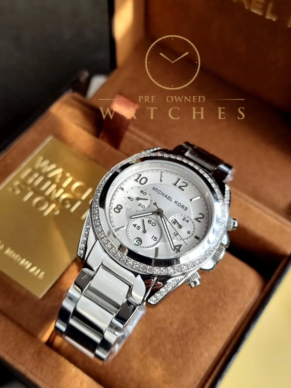 MICHAEL KORS Chronograph White Crystal Ladies Watch MK5165 - Image 2