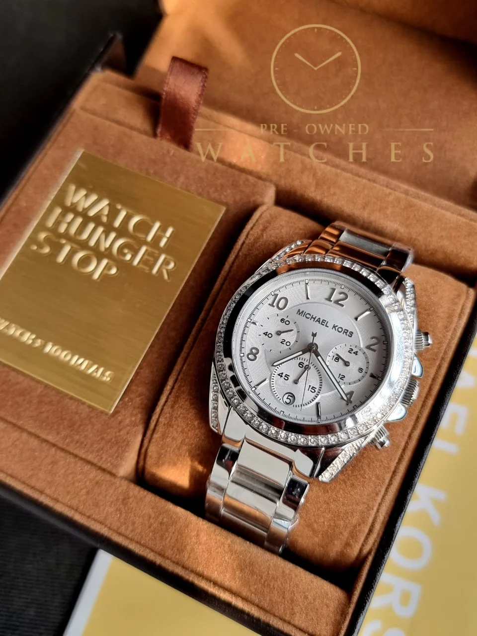 MICHAEL KORS Chronograph White Crystal Ladies Watch MK5165 - Image 3