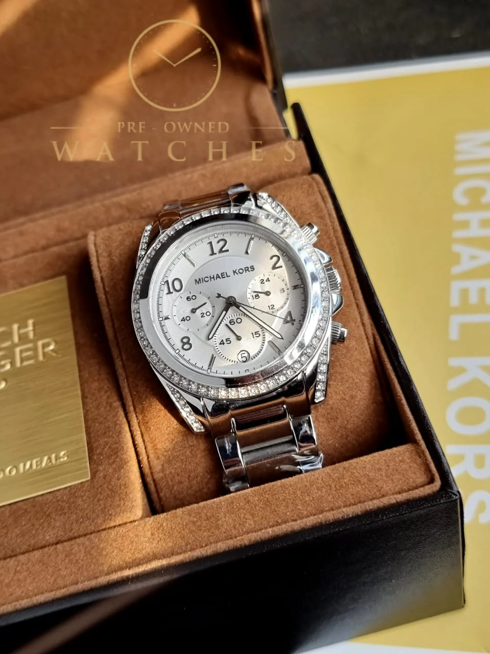 MICHAEL KORS Chronograph White Crystal Ladies Watch MK5165 - Image 8