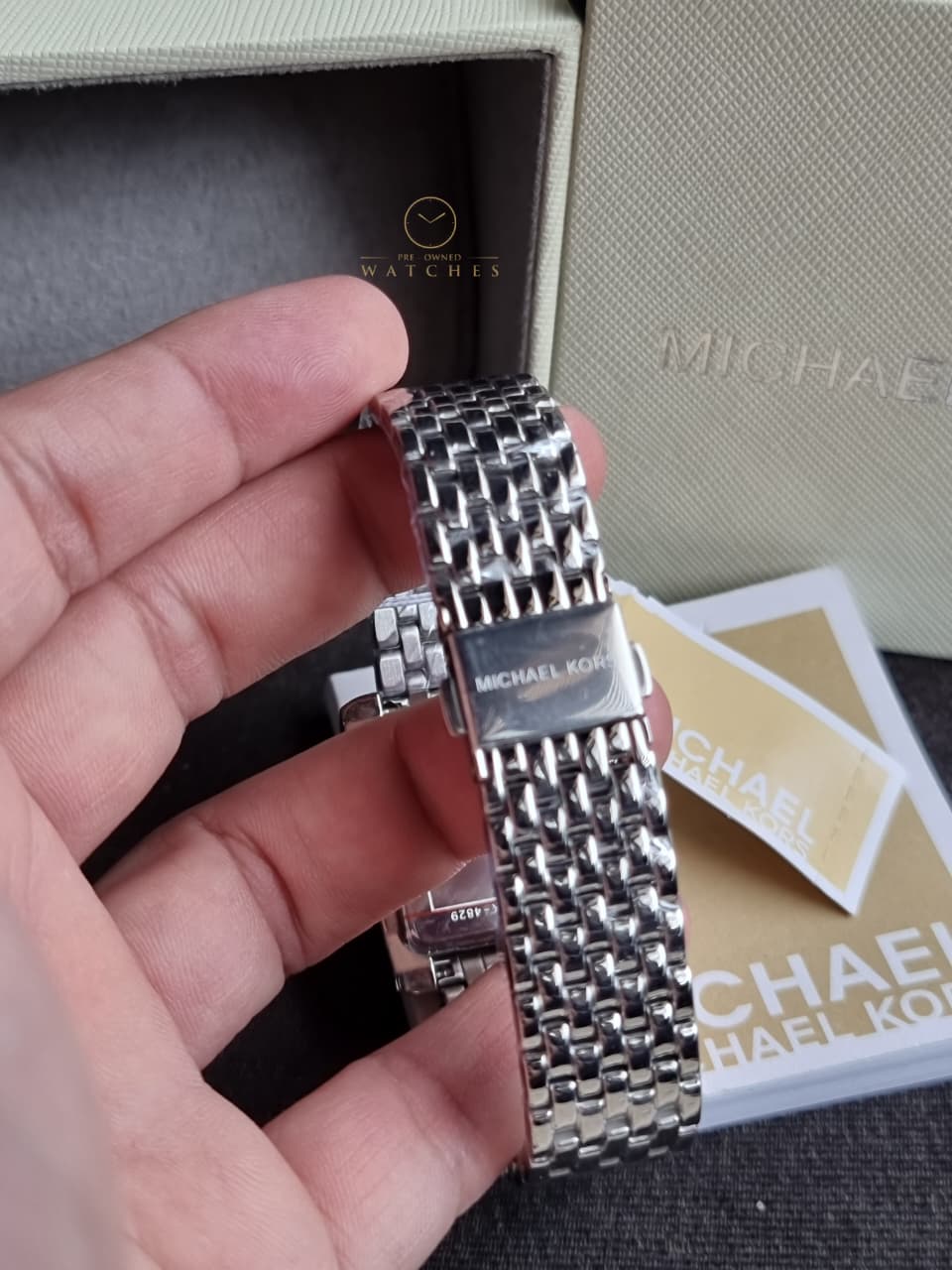Michael Kors Emery Women's Watch, Rectangular Stainless Steel Watch for Women with Steel mk4829 - Image 4