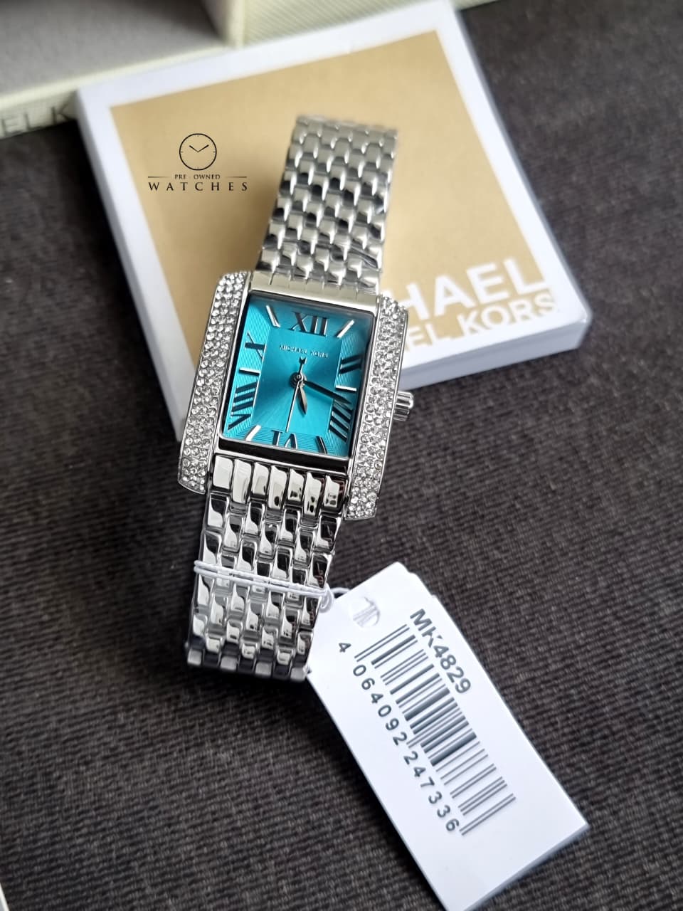 Michael Kors Emery Women's Watch, Rectangular Stainless Steel Watch for Women with Steel mk4829 - Image 5