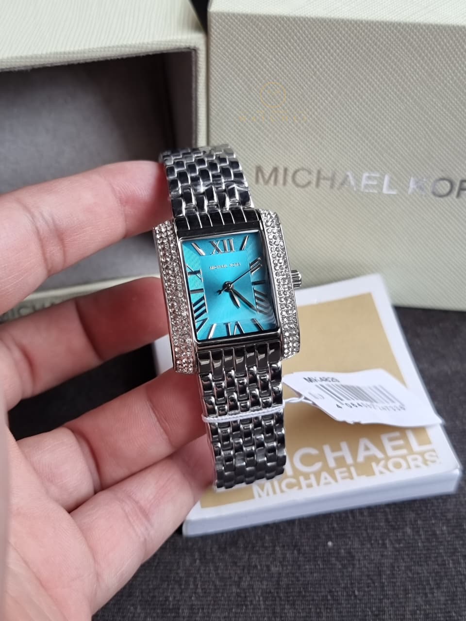 Michael Kors Emery Women's Watch, Rectangular Stainless Steel Watch for Women with Steel mk4829 - Image 7