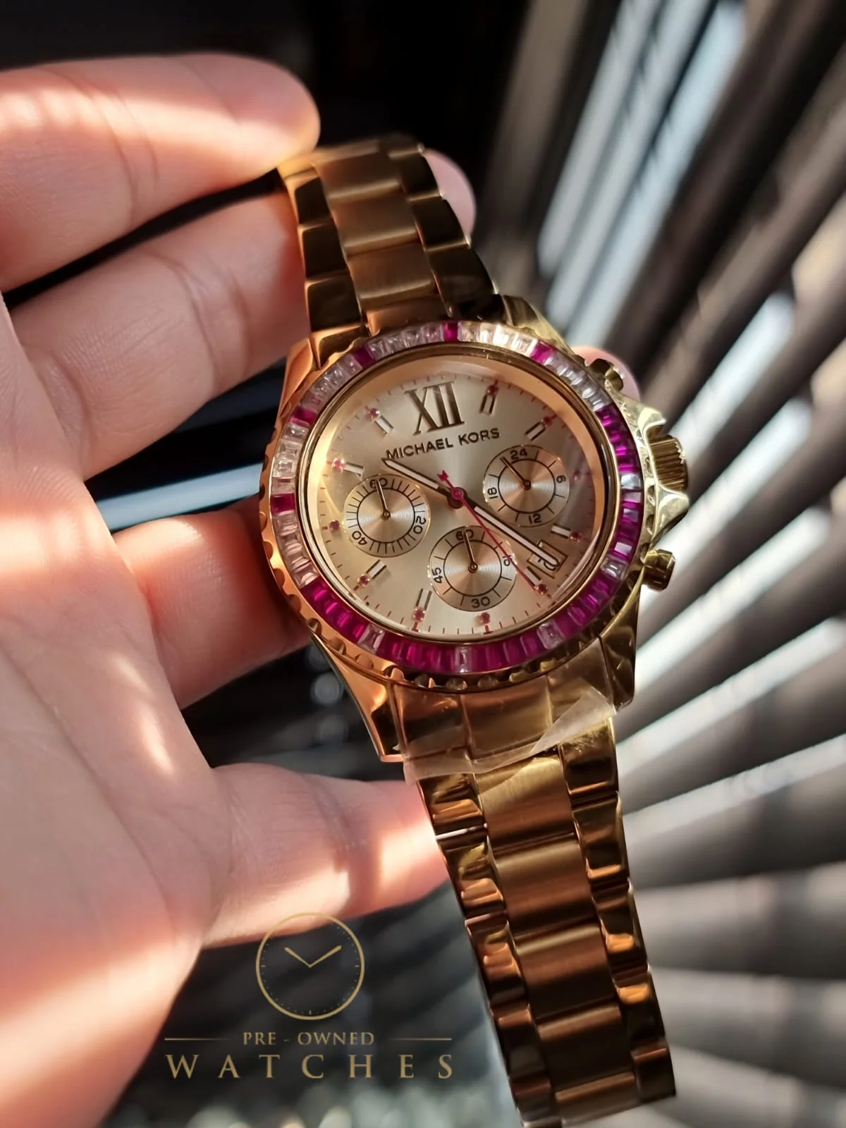 Michael Kors Everest Chronograph Quartz Champagne Dial Ladies Watch MK5871 - Image 7
