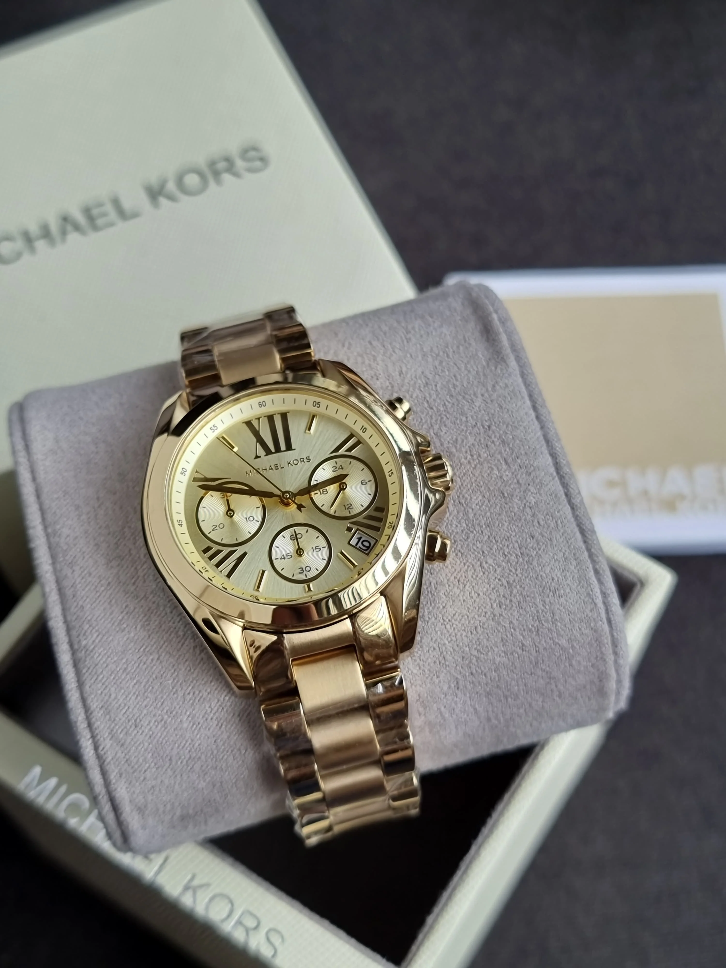 Michael Kors Gold-Tone Mini Bradshaw Watch Mk5798 - Image 3