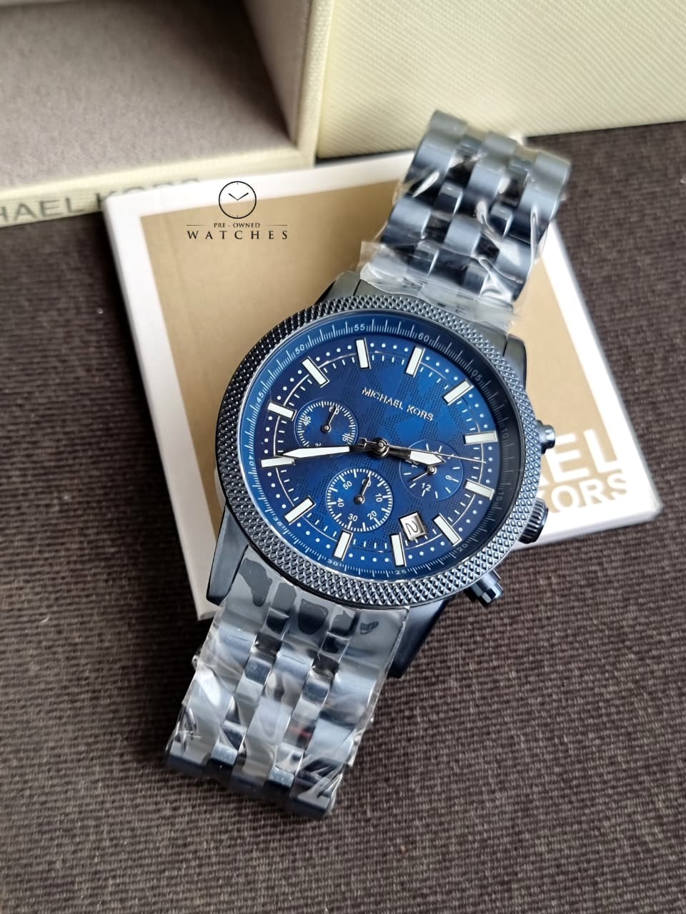 Michael Kors Hutton Blue Watch MKO1165 (WITHOUT TAG ) - Image 2