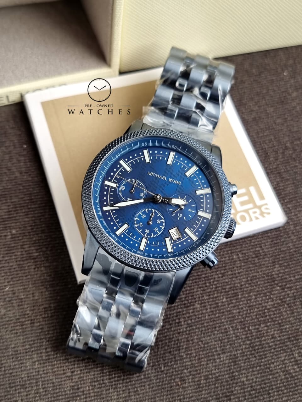Michael Kors Hutton Blue Watch MKO1165 (WITHOUT TAG ) - Image 3