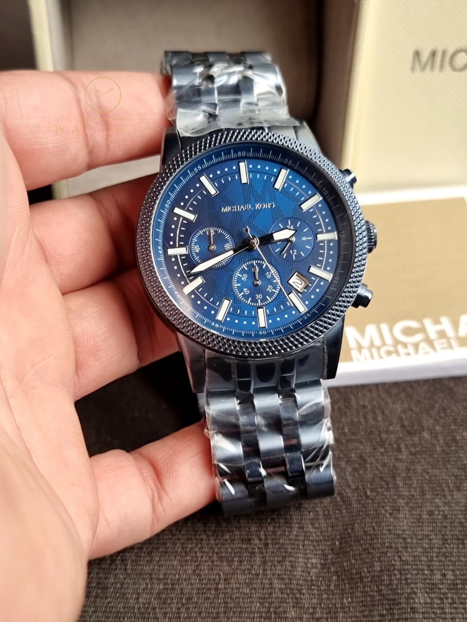 Michael Kors Hutton Blue Watch MKO1165 (WITHOUT TAG ) - Image 5