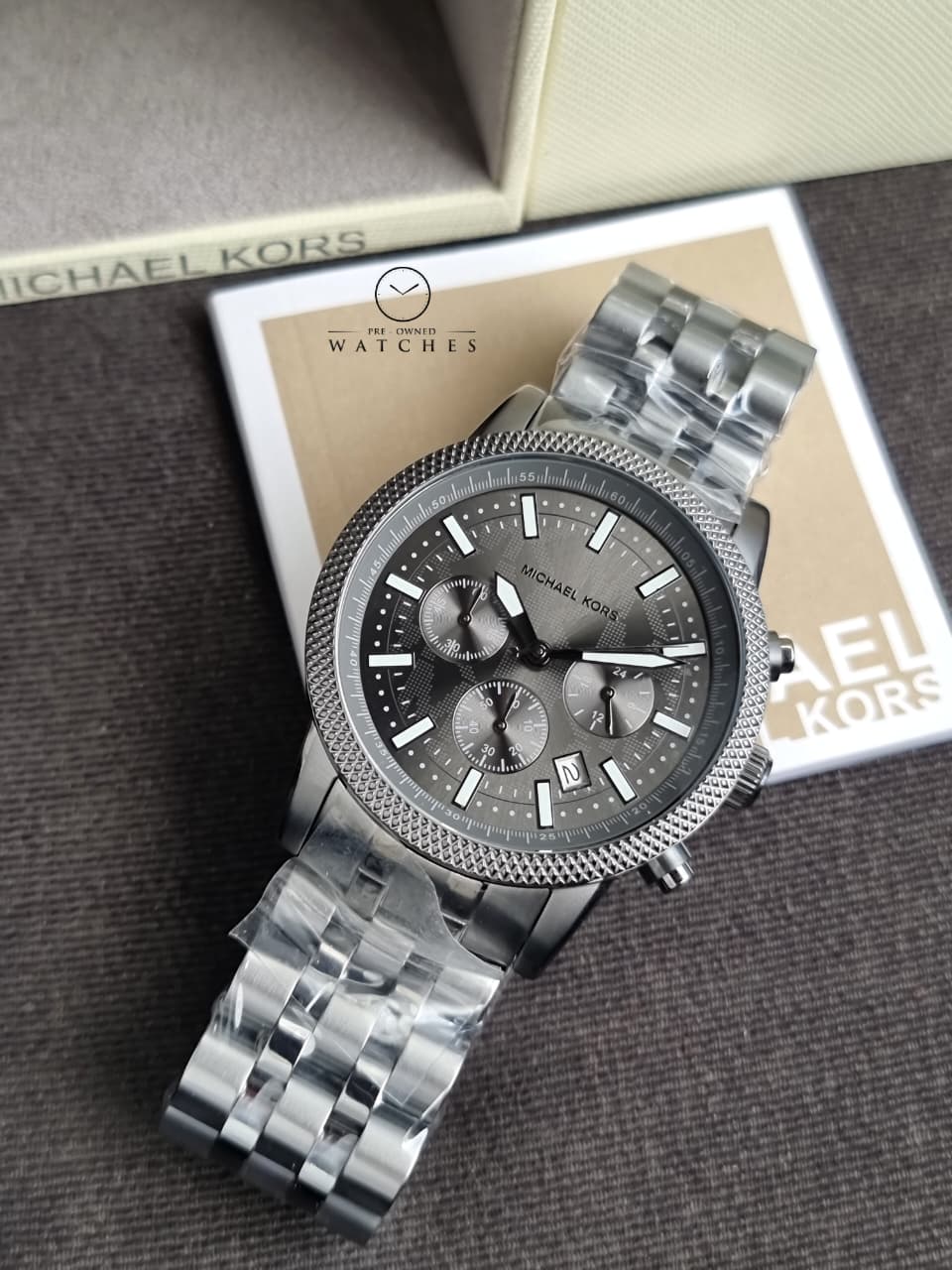 Michael Kors Hutton Gun-Metal Watch MKO1164 (WITHOUT TAG ) - Image 2