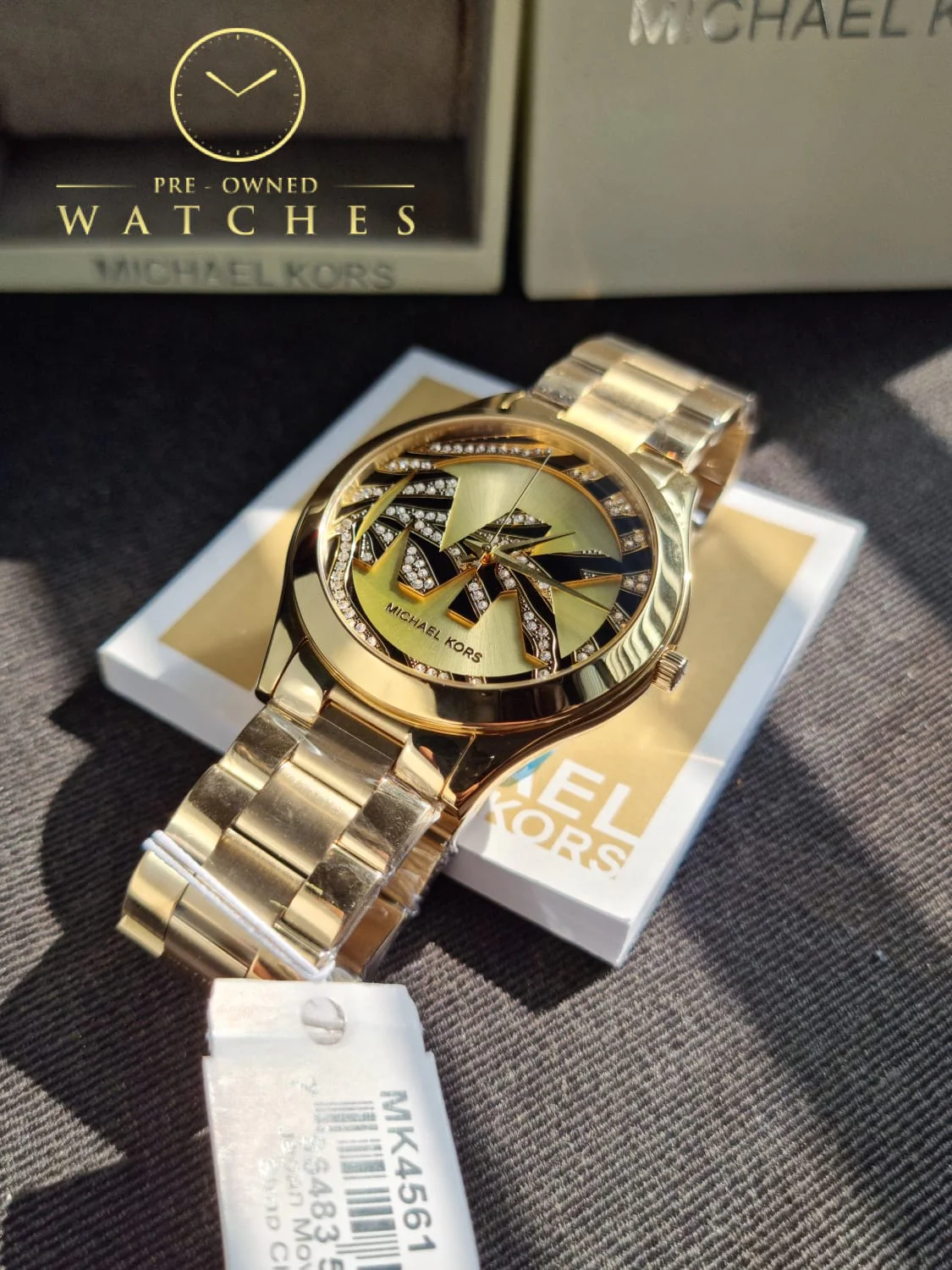 Michael Kors Ladies Slim Runway Gold-Tone Watch - MK4561
