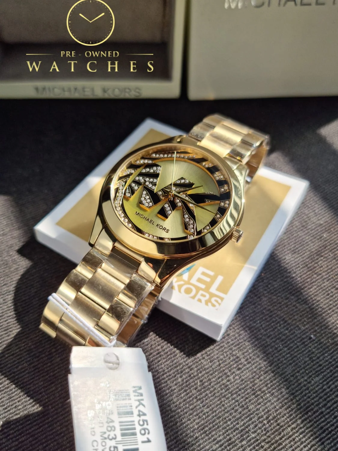 Michael Kors Ladies Slim Runway Gold-Tone Watch - MK4561 - Image 4