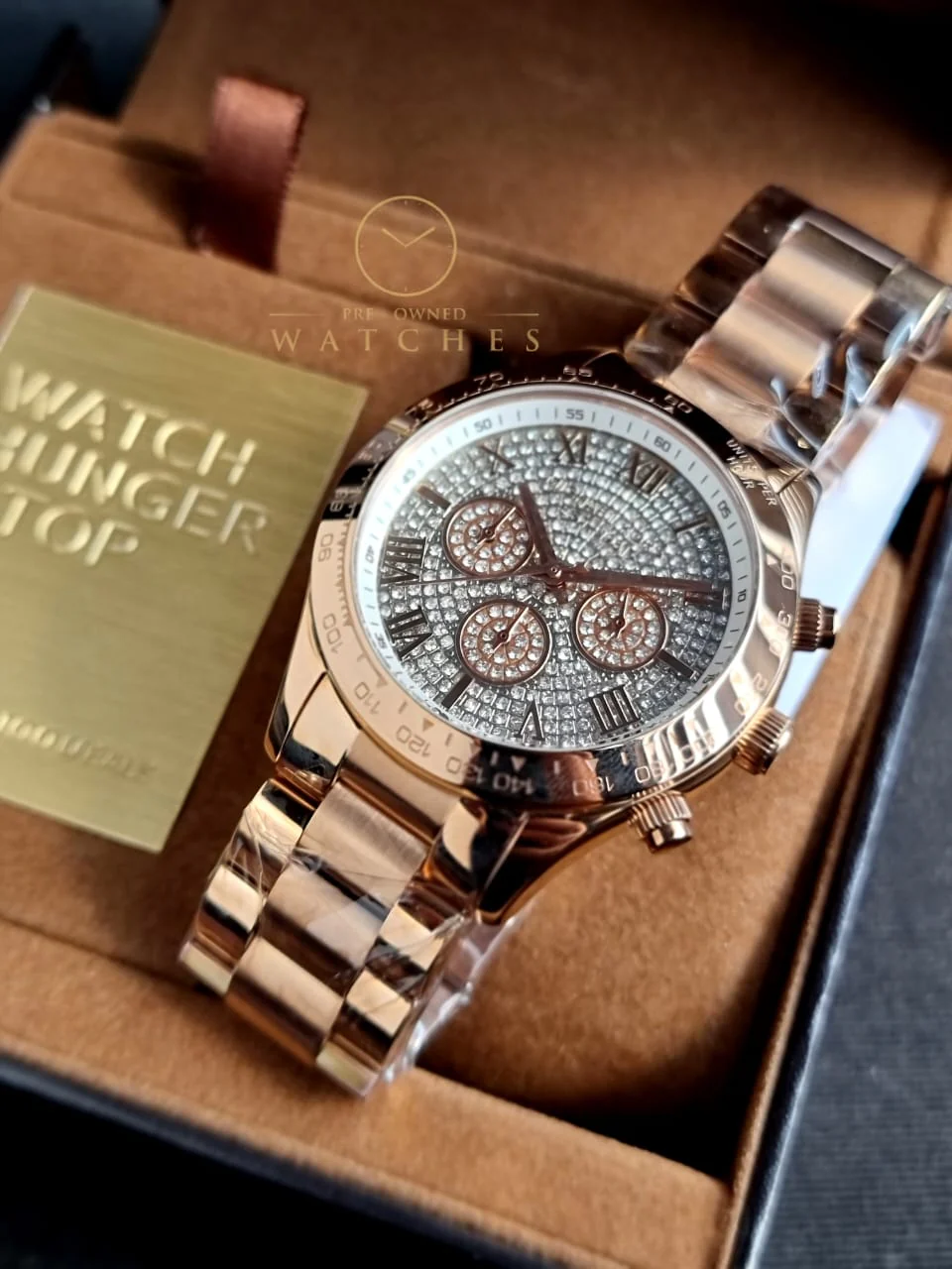 Michael Kors Layton Pave Dial Rose Gold-Tone Ladies Watch MK5946 - Image 3
