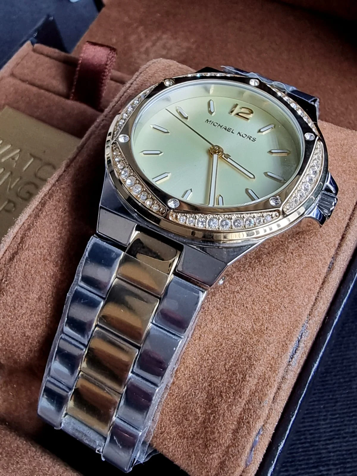 Michael Kors Lennox Analog Gold Dial Women's Watch-MK6988 - Image 10