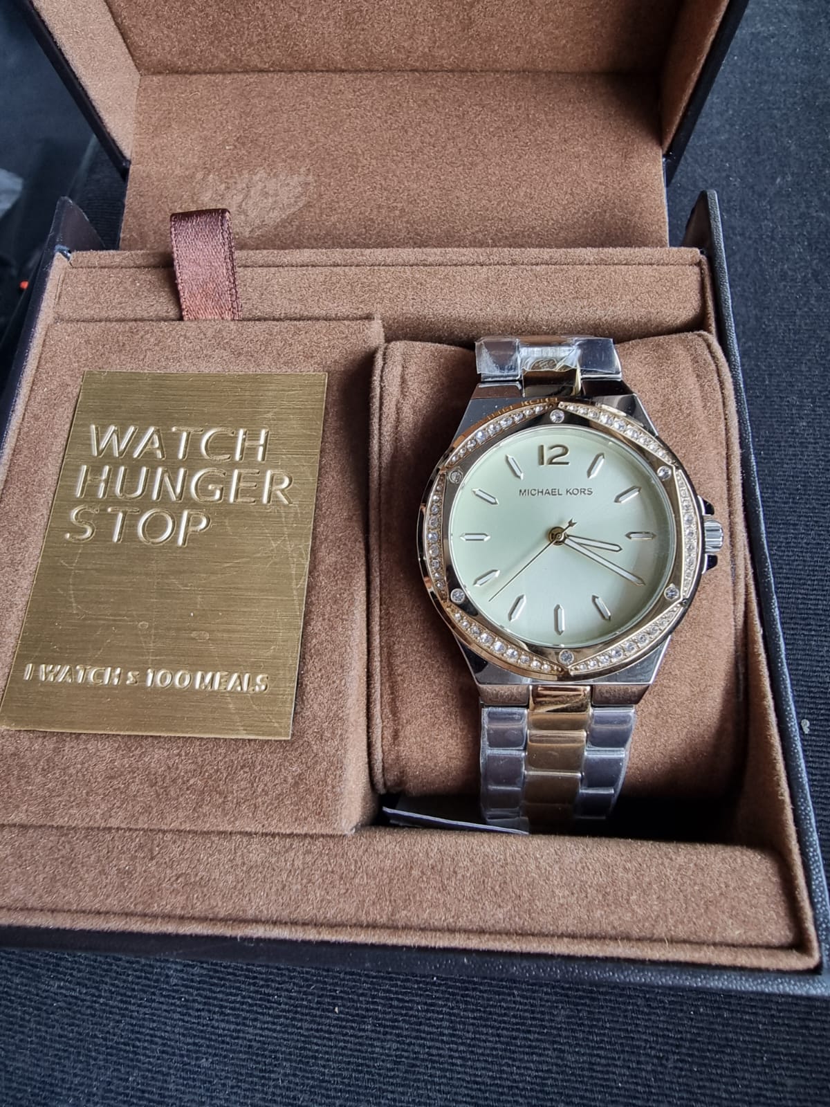 Michael Kors Lennox Analog Gold Dial Women's Watch-MK6988 - Image 14