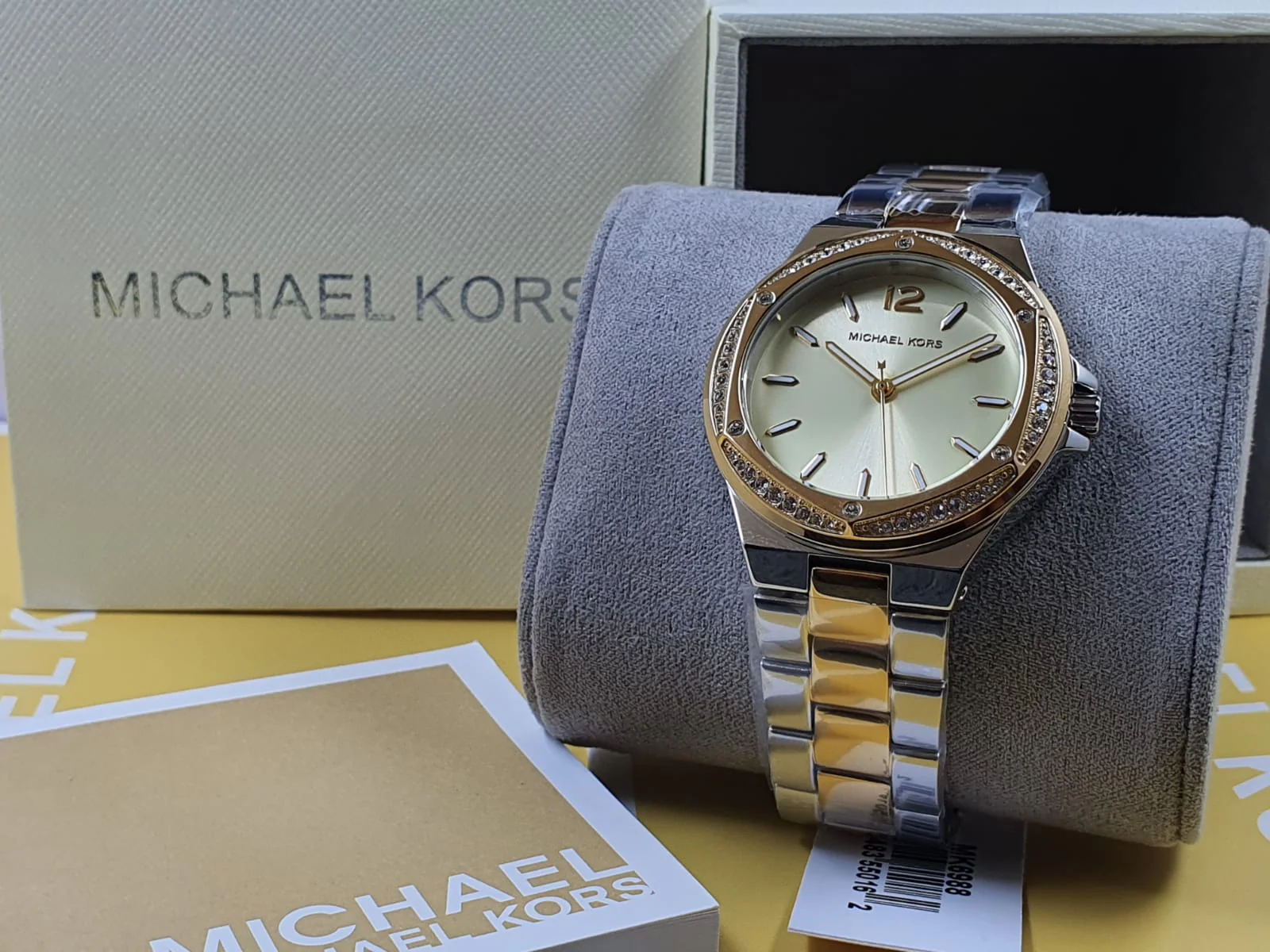 Michael Kors Lennox Analog Gold Dial Women's Watch-MK6988 - Image 7