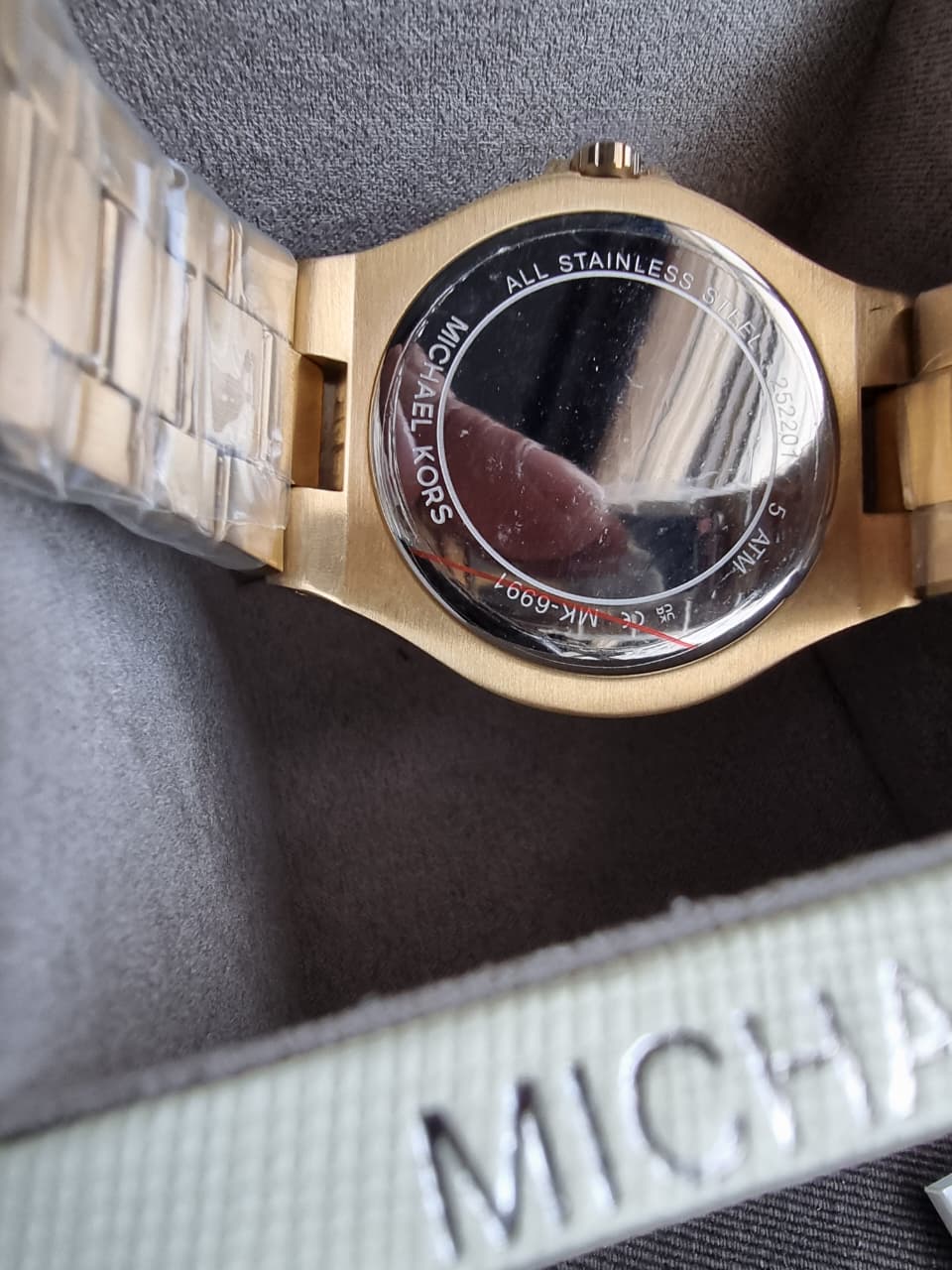 Michael Kors Lennox Gold Stainless Steel White Dial Quartz Watch for Ladies - MK6991 - Image 6