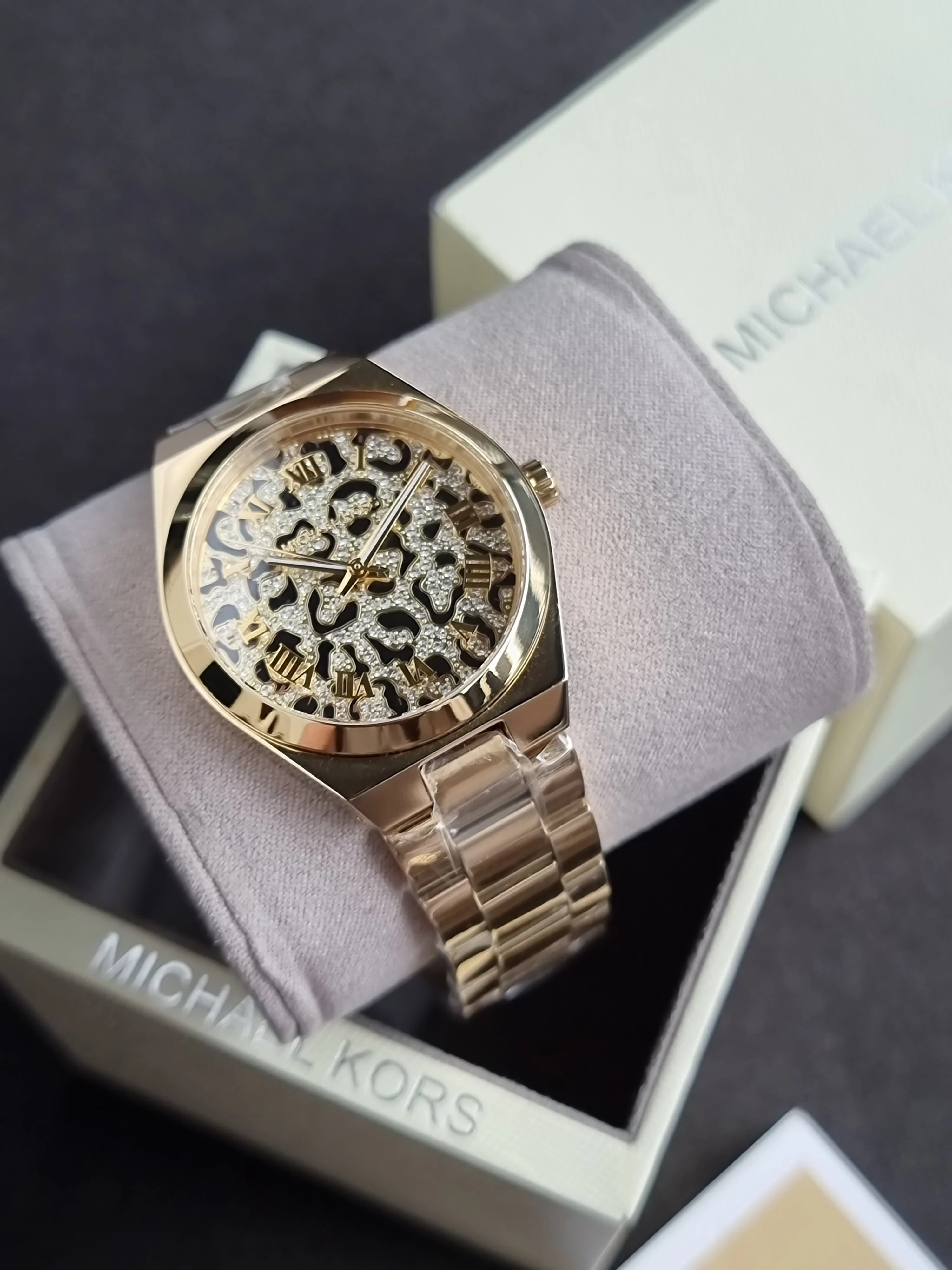 Michael Kors Lennox Gold Tone Analogue Watch MK7500
