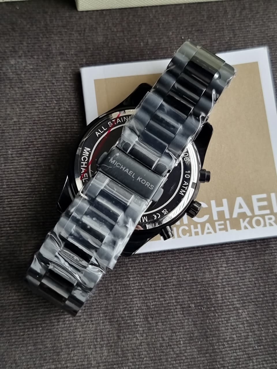 Michael Kors Lexington Chronograph Black Stainless Steel Watch mk9154 (Without tag) - Image 4