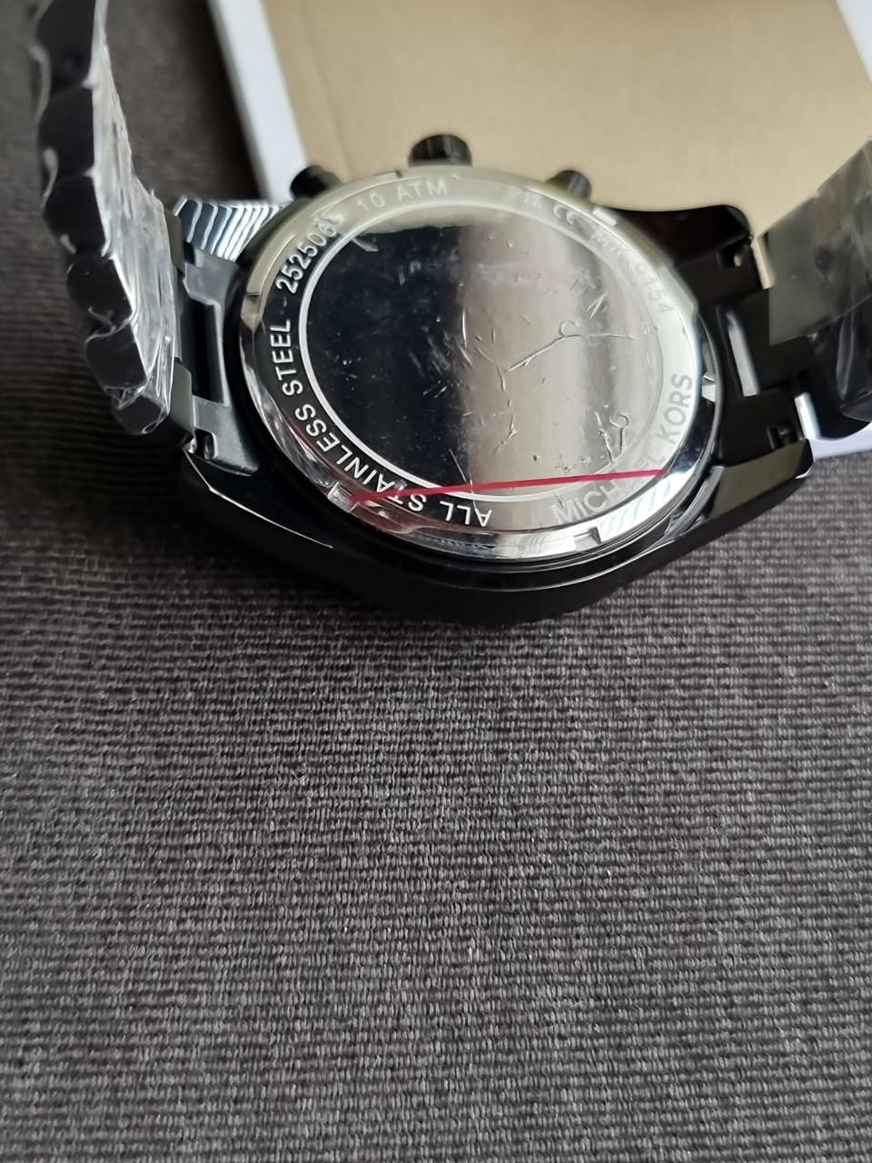 Michael Kors Lexington Chronograph Black Stainless Steel Watch mk9154 (Without tag) - Image 6