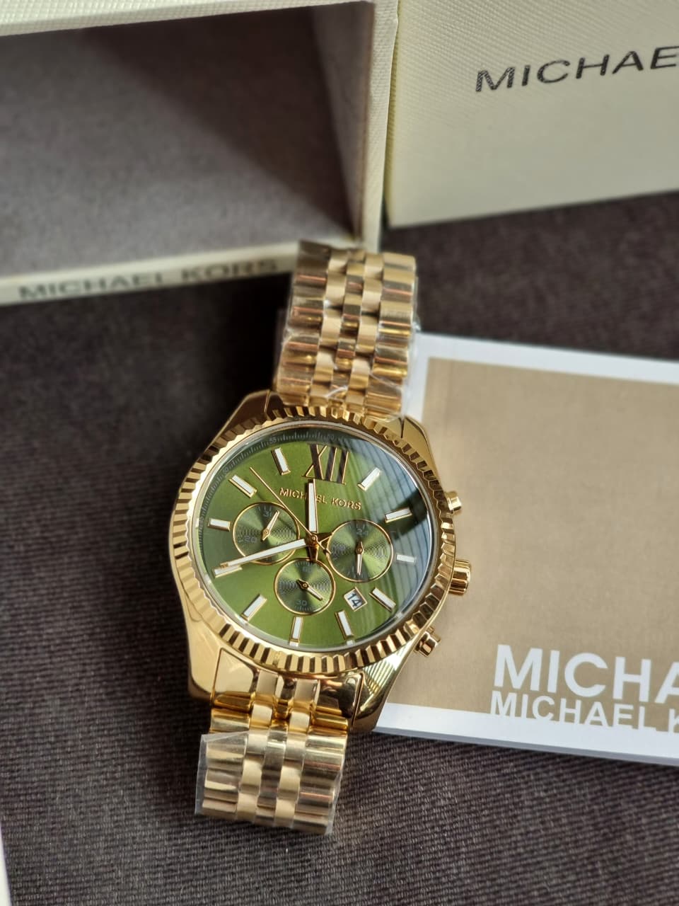 MICHAEL KORS Lexington Chronograph Green Dial Men's Watch MK8446 - Image 5
