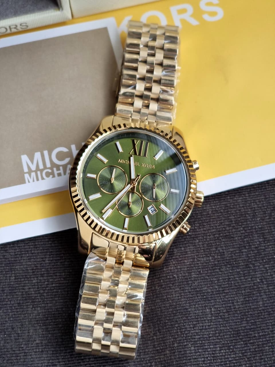 MICHAEL KORS Lexington Chronograph Green Dial Men's Watch MK8446 - Image 7