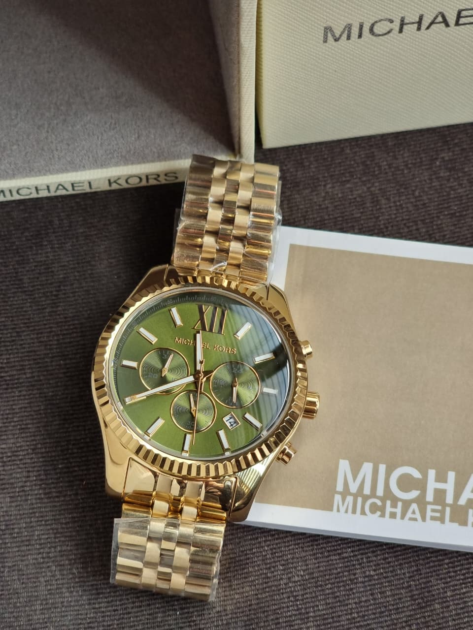 MICHAEL KORS Lexington Chronograph Green Dial Men's Watch MK8446 - Image 8