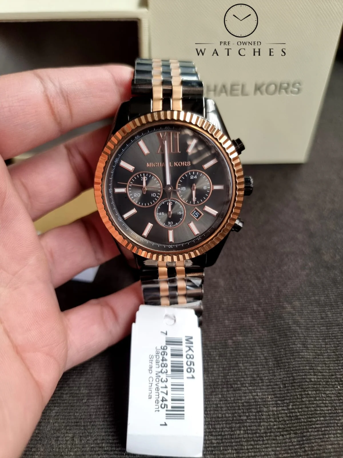 MICHAEL KORS Lexington Chronograph Grey Dial Men’s Watch MK8561 - Image 9