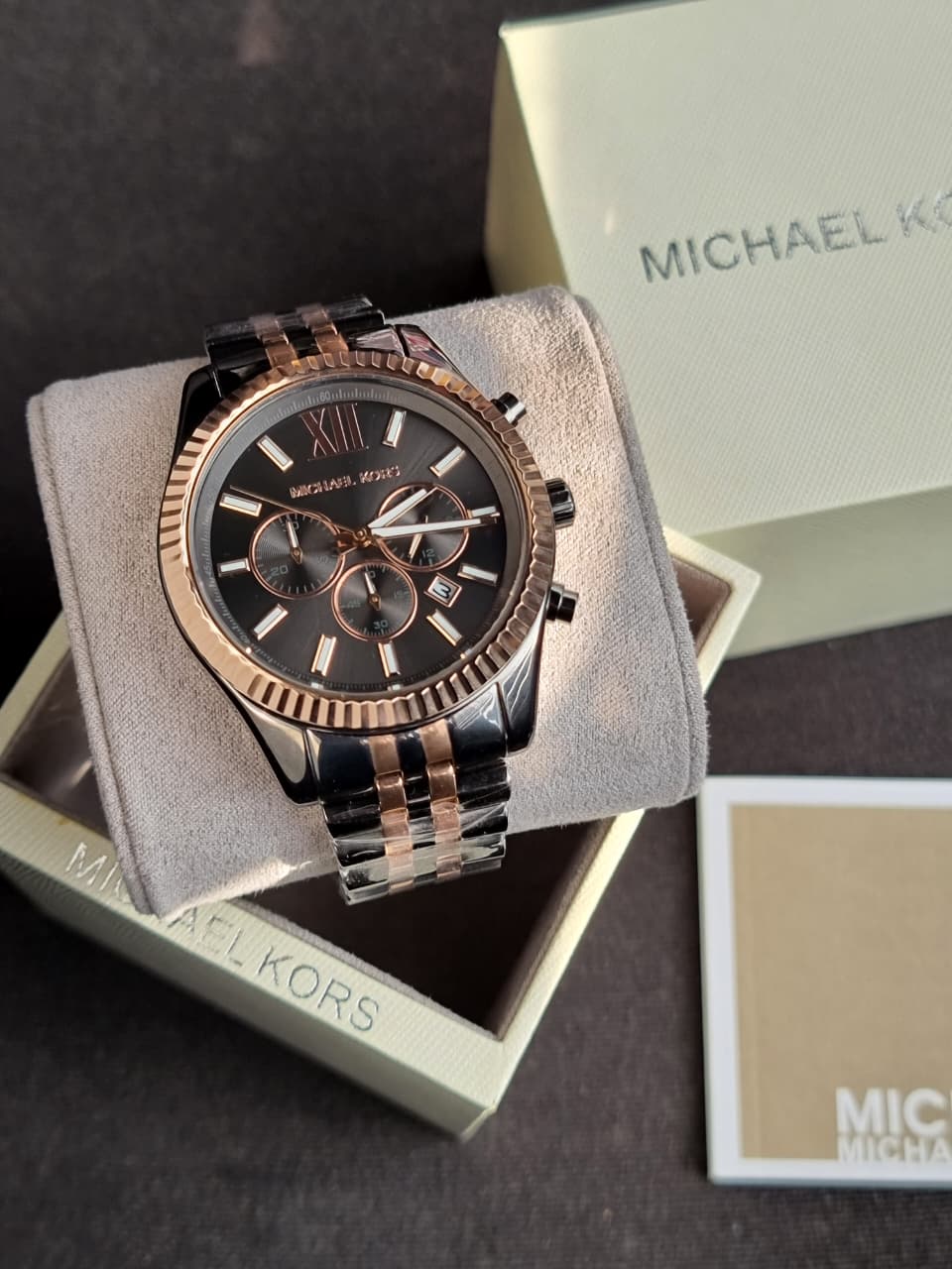 MICHAEL KORS Lexington Chronograph Grey Dial Men’s Watch MK8561 (WITHOUT TAG) - Image 3
