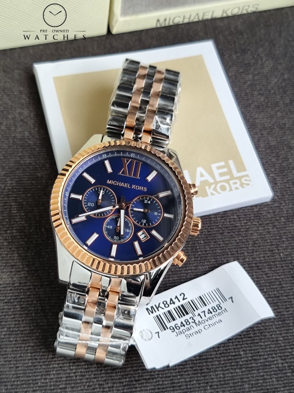 MICHAEL KORS Lexington Chronograph Navy Dial Men's Watch MK8412 - Image 7