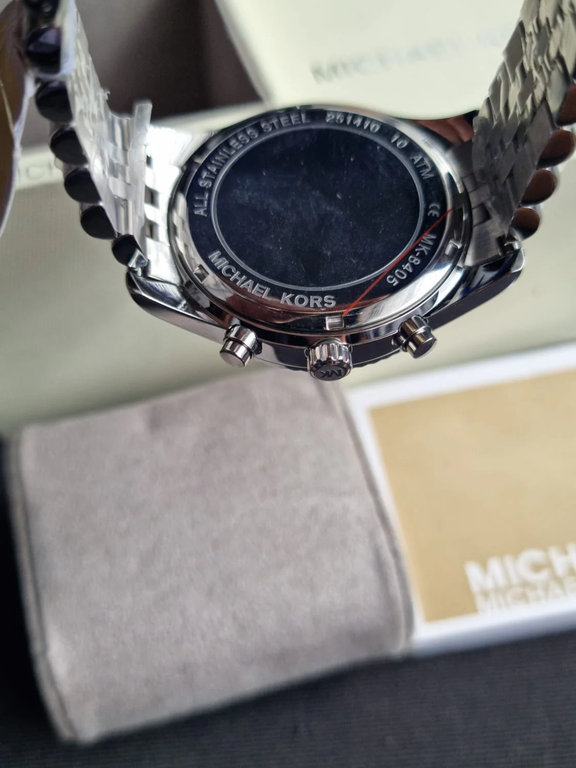 MICHAEL KORS Lexington Chronograph Silver Dial MEN's Watch MK8405 (WITHOUT TAG) - Image 5