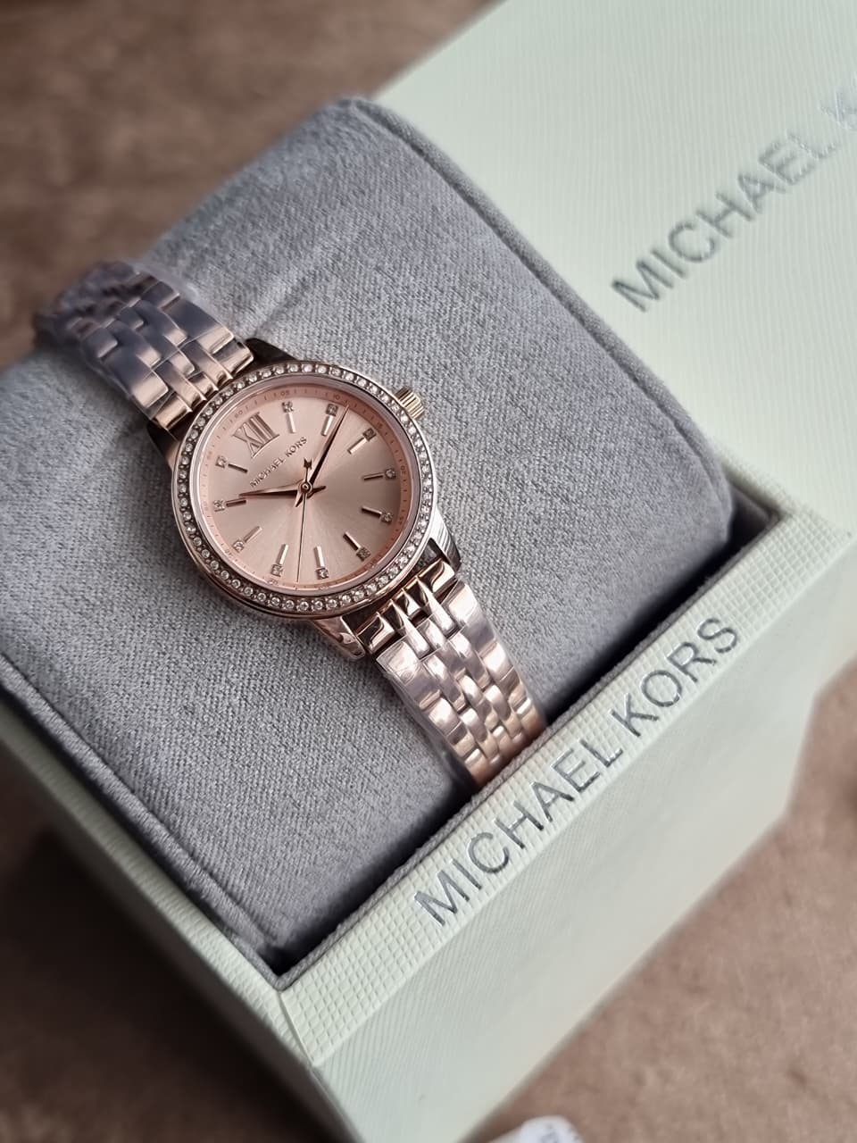 Michael Kors Lexington Rose Gold Stainless Steel Rose Gold Dial Women's Watch – MKO1232 - Image 2
