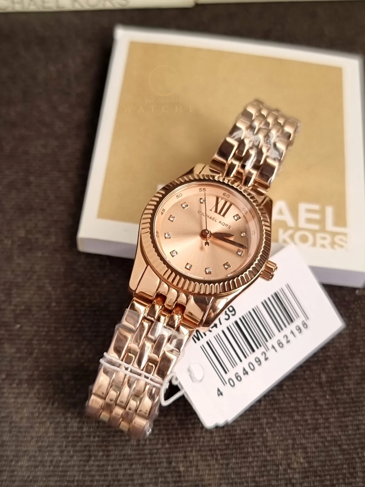Michael Kors Lexington Three Hand Rose Gold Tone Stainless Steel Watch MK4739 - Image 4